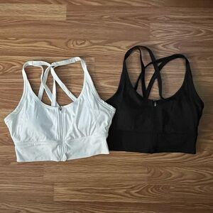Bundle Balance Athletica Vitality Sports Bras with Zipper Medium
